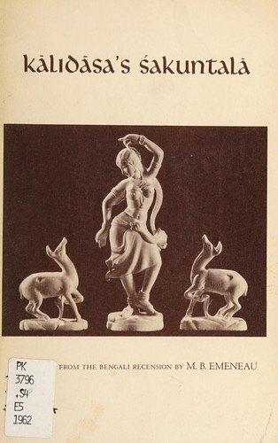 The Abhijñānaśākuntalam of Kālidāsa cover