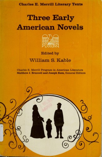 Three early American novels cover
