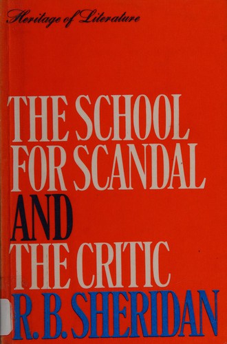 The School for Scandal, 1780 cover