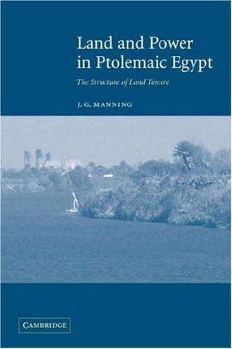 Land and Power in Ptolemaic Egypt cover