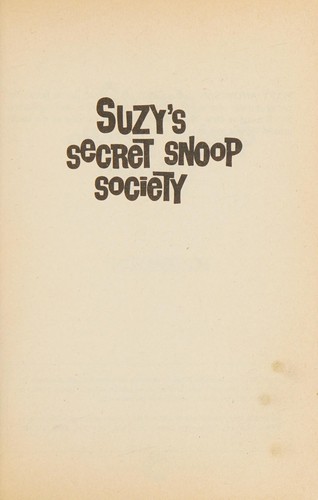 Suzy's Secret Snoop Society cover
