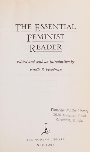 The Essential Feminist Reader cover