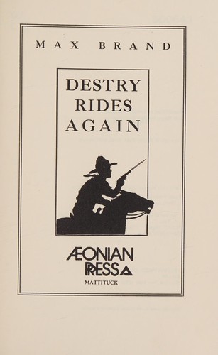 Destry rides again cover