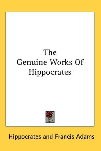 The genuine works of Hippocrates cover