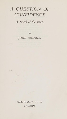 A question of confidence cover