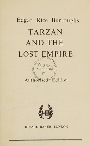 Tarzan and the lost empire cover