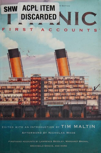 Titanic, First Accounts cover