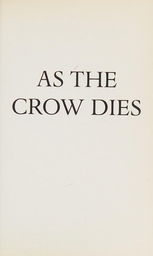 As the crow dies cover