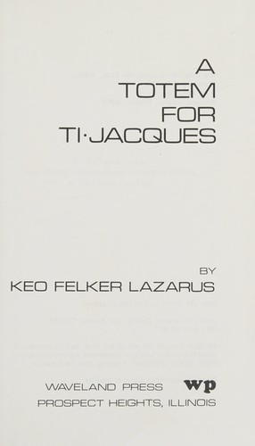 A totem for Ti-Jacques cover