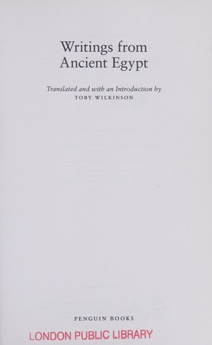 Writings from Ancient Egypt cover