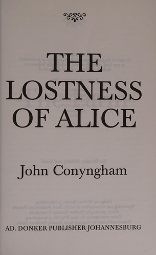 The lostness of Alice cover