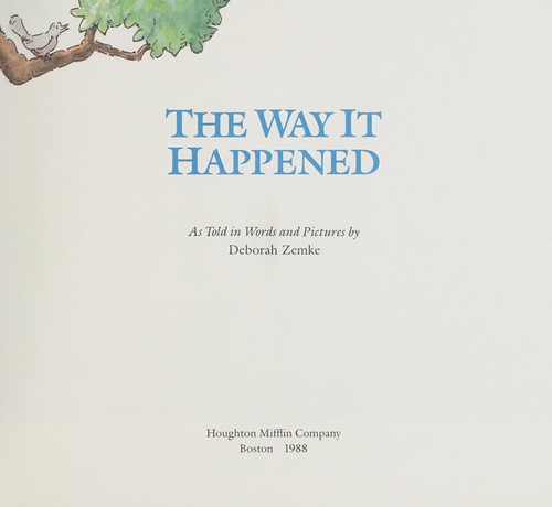 The way it happened cover