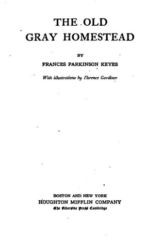The Old Gray Homestead cover