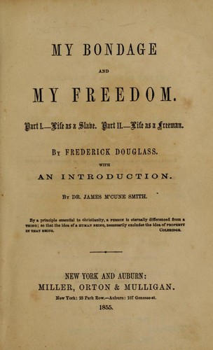 My Bondage and My Freedom cover