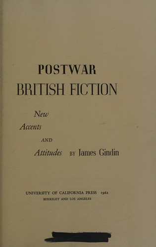 Postwar British Fiction cover
