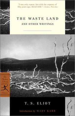 The Waste Land and Other Writings cover