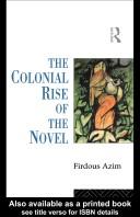 The colonial rise of the novel cover