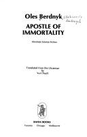 Apostle of immortality cover