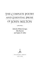 The Complete Poetry and Essential Prose of John Milton cover