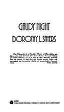Gaudy night cover