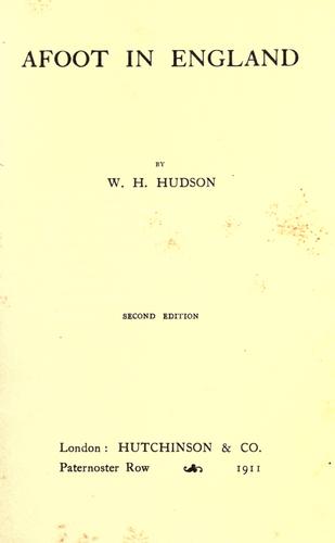 Afoot in England cover