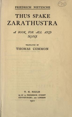 Also Sprach Zarathustra cover
