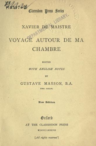 Voyage autour de ma chambre cover