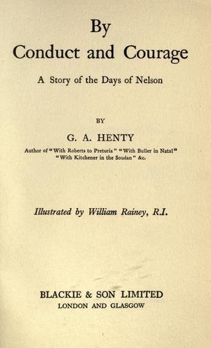By Conduct and Courage, a Story of the Days of Nelson cover