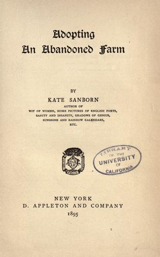 Adopting An Abandoned Farm cover