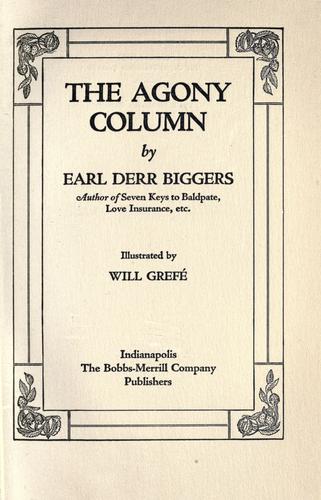 The Agony Column cover