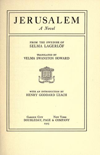 Jerusalem cover