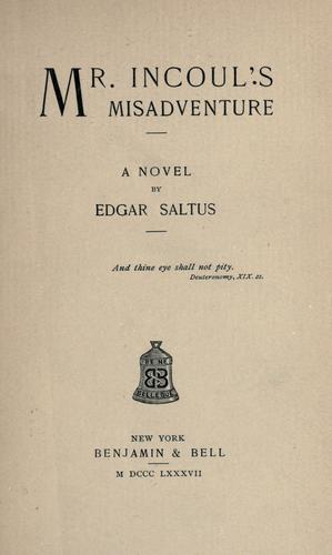 Mister Incoul's Misadventures cover