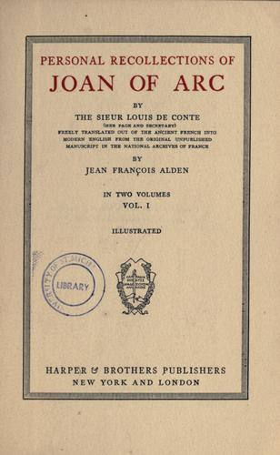 Personal Recollections of Joan of Arc in two volumes. 1/2 cover