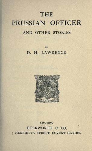 The Prussian Officer and Other Stories cover