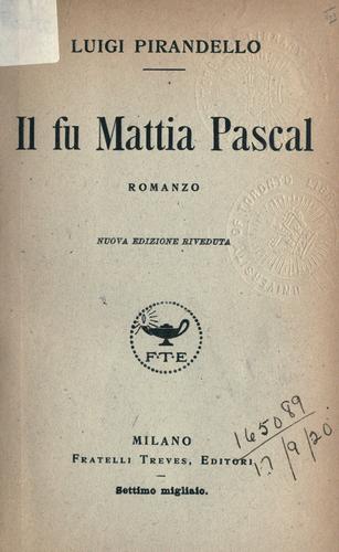Il fu Mattia Pascal cover