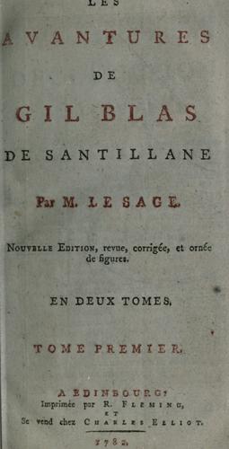 Les avantures de Gil Blas de Santillane cover