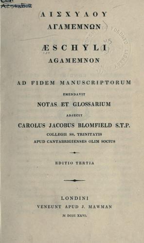 Agamemnon cover