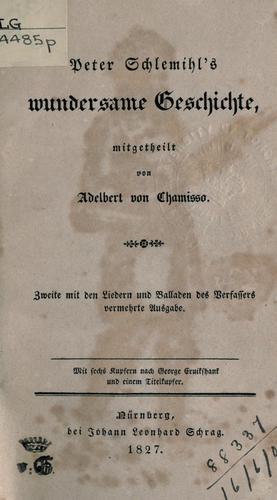 Peter Schlemihls wundersame Geschichte cover