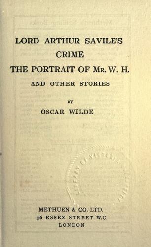 Lord Arthur Savile's crime cover