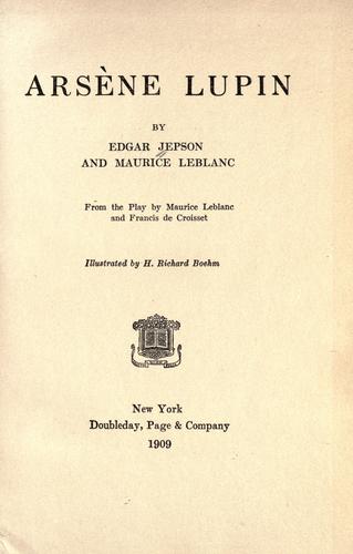Arsène Lupin cover