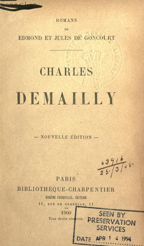 Charles Demailly cover