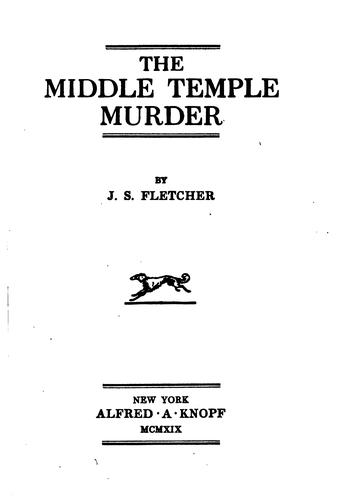 The Middle Temple Murder cover