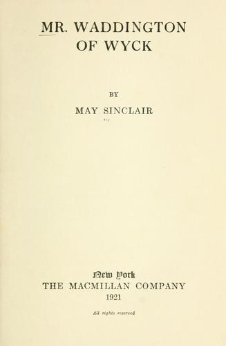 Mr. Waddington of Wyck cover