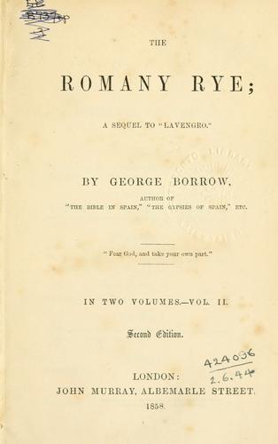 The Romany Rye cover