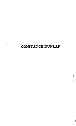 Constance Dunlap, woman detective cover