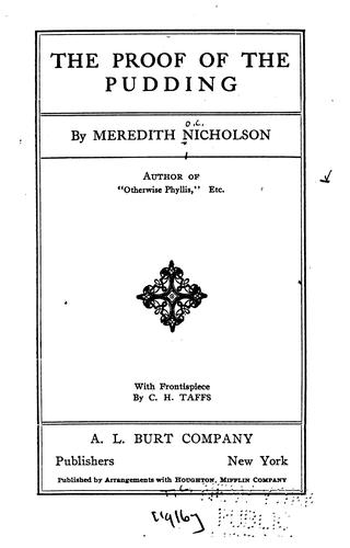 The proof of the pudding cover