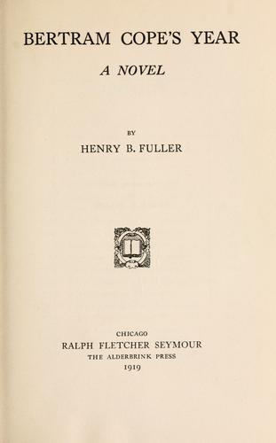 Bertram Cope's Year cover