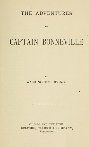 The adventures of Captain Bonneville, U.S.A. cover