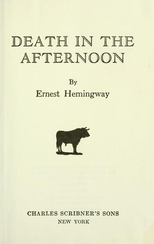 Death in the afternoon cover
