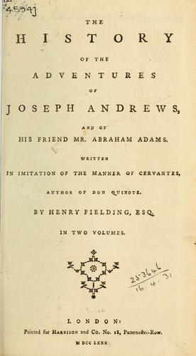 The History of the Adventures of Joseph Andrews cover